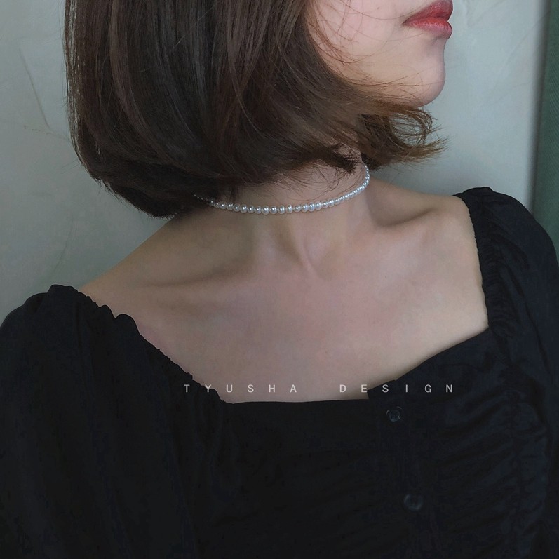 TYUSHA High quality Natural Freshwater Pearl Strong Light Extremely Fine Clavicle Chain Necklace USA 14k Gold Gift for women