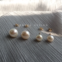 TYUSHA small bulb * 5A natural freshwater pearl earrings female temperament simple super fire Korean style earrings earrings