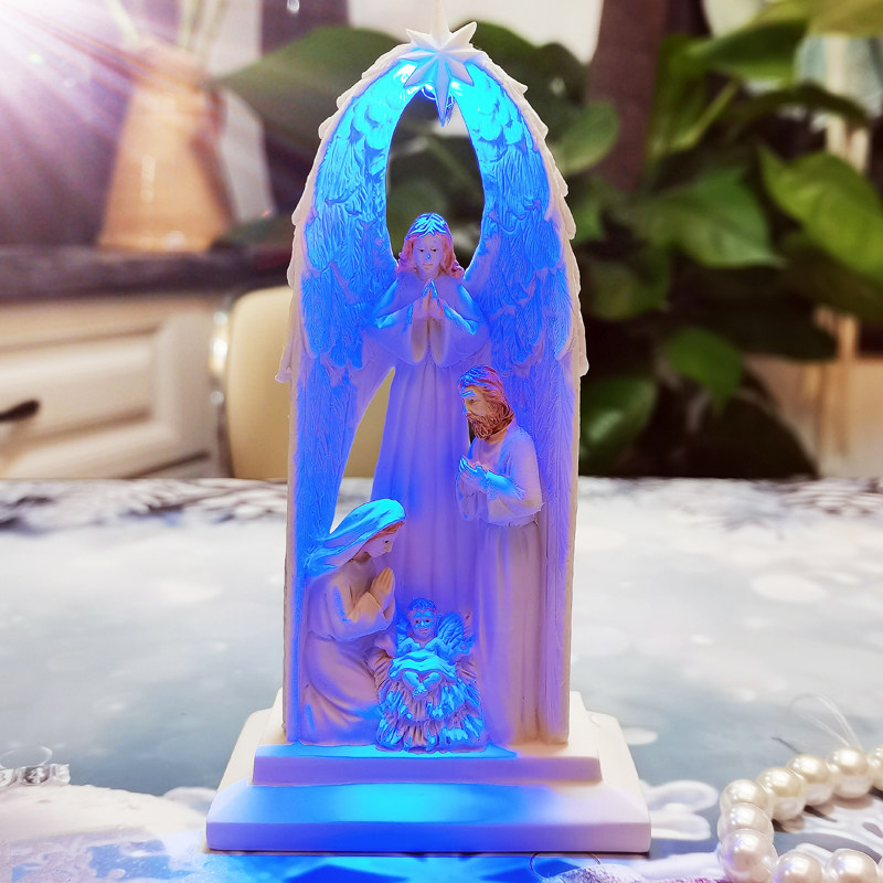 Luminous Holy Family Three family portrait Christian gifts Christian gifts Jesus statue Home decoration