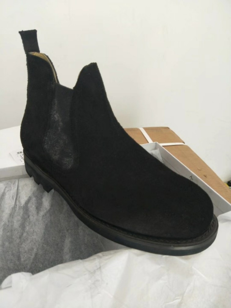 Submarine work leather shoes cowhide leather boots cowhide trip insole