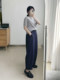 Anna Kengen High-Frequency Comfortable Wear Soft Elastic Waist Loose Versatile Pants Lem@Ire Intellectual Style