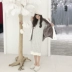 2018 thu đông mới Quần áo cotton Hàn Quốc dây kéo lỏng bánh mì quần áo màu rắn cổ áo lông lớn trùm đầu áo ngắn nữ thủy triều áo phao thân dài nữ đẹp Bông