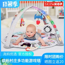  American skip hop colorful village lighting music Baby game blanket Floor mat Fitness game mat Crawling mat