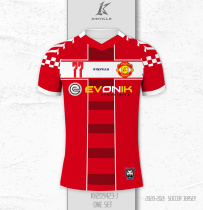 Short Sleeve Football Suit Suit Custom Retro Red Magic 7 C Lo Personality Group Buy Football Clothes