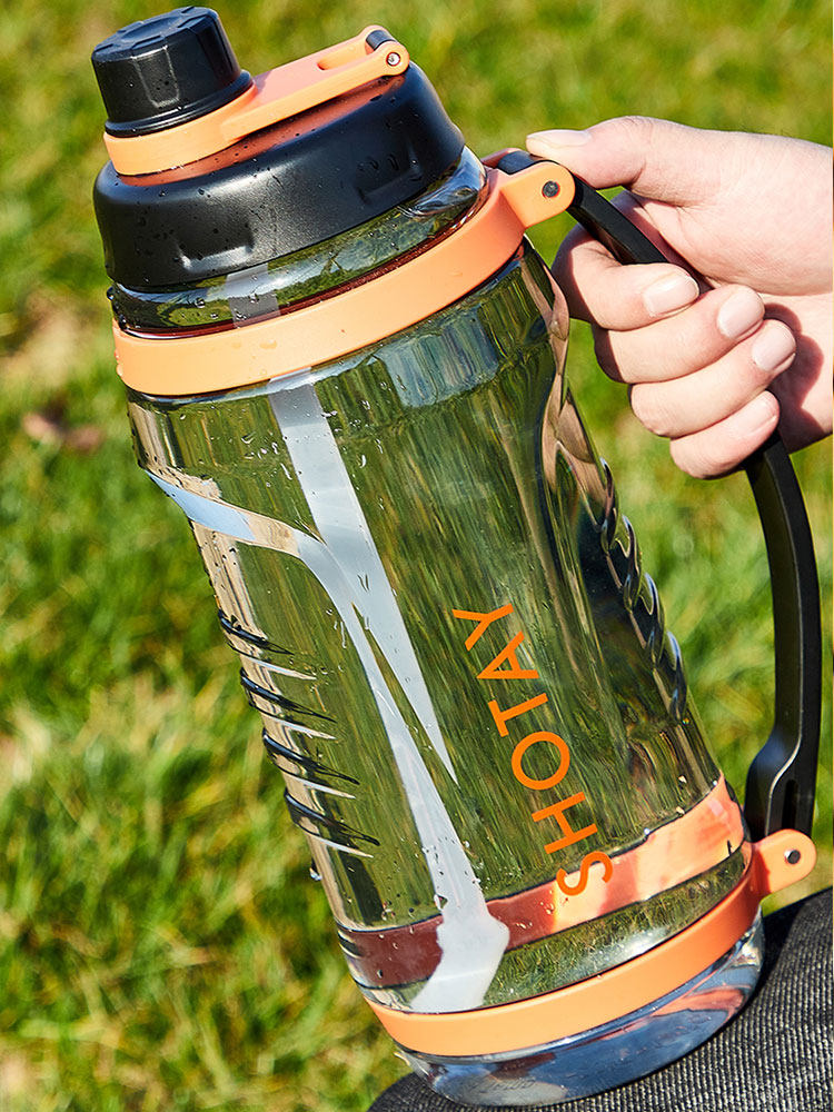 3000 large-capacity sports water bottle oversized water bottle plastic liter portable large male construction site 2000ml straw water cup