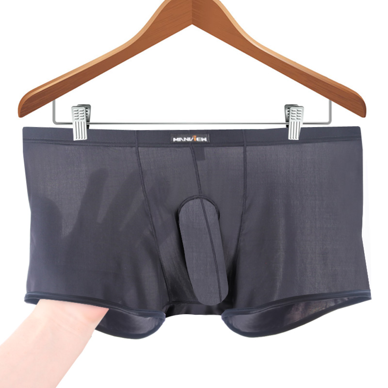 Đồ lót nam quần boxer nam với bộ JJ hình con voi U lồi băng siêu mỏng gợi cảm quan sip nam
