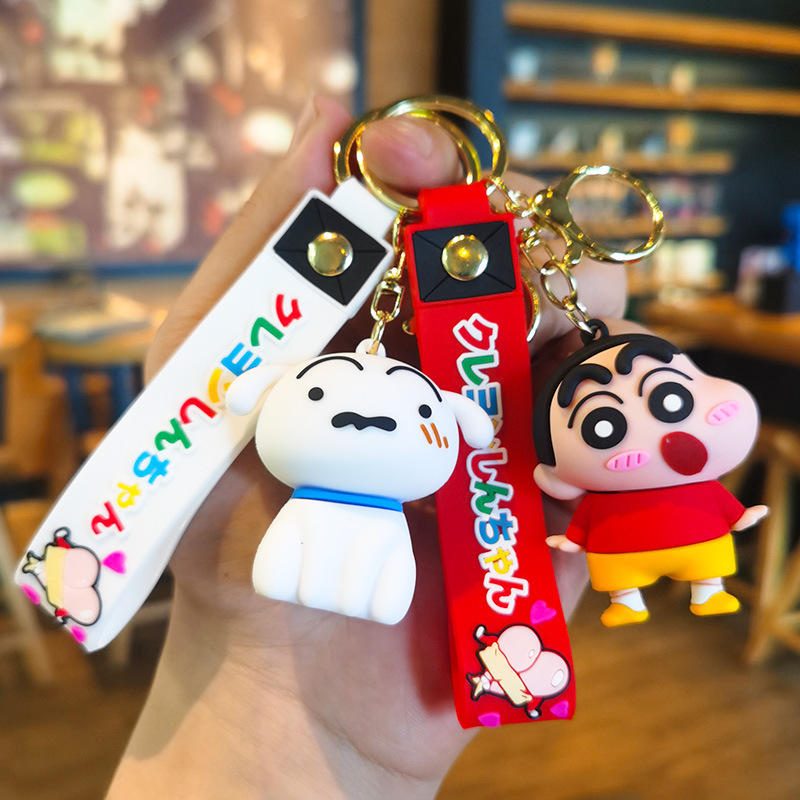 Japanese Crayon Shin-Chan Keychain Cartoon Doll Cute Backpack Pendant Back-To-School Season Small Gift Souvenir