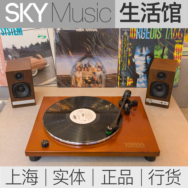 VOXOA T70 with sound engine HD3 Active speaker Bluetooth speaker Vinyl record player Home record player LP