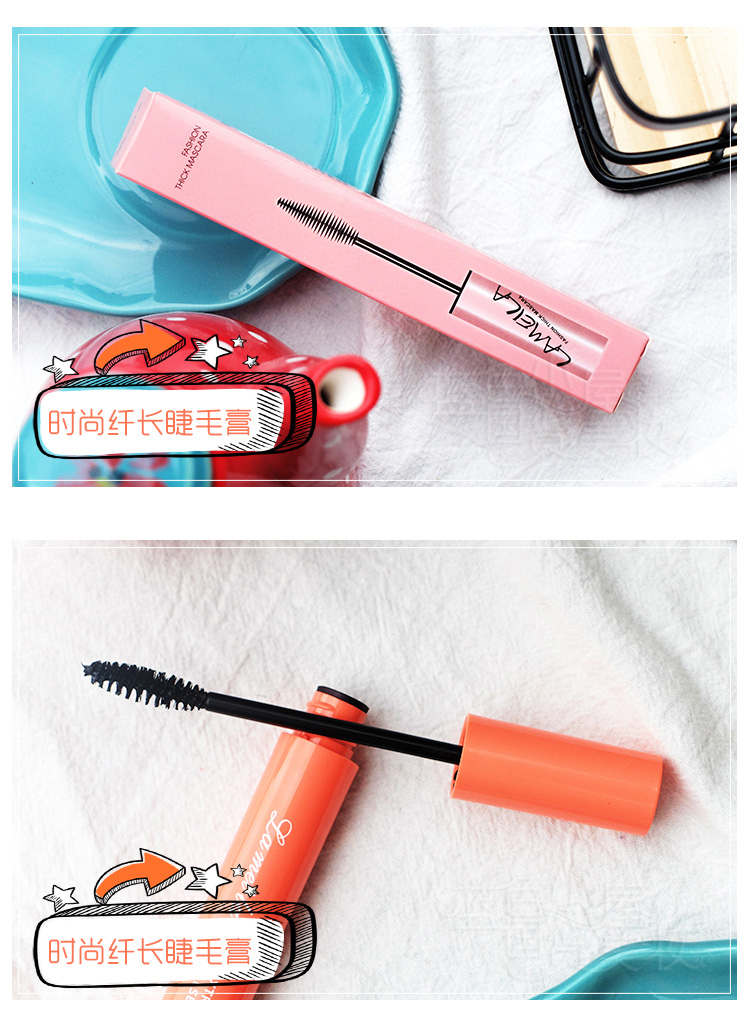 Mascara Latina 3 màu bền lâu, tự nhiên uốn dày không thấm nước lâu không làm nhòe mã hóa lâu mà không bị kết tụ - Kem Mascara / Revitalash mascara dầu dừa