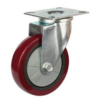 Lean tube PVC caster trolley caster turnover wheel universal wheel without brake flat movable caster