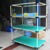 Customized dust-free workshop wire bar layered trolley composite tube lean tube anti-static cart shelf rack