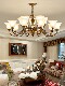 All-Copper High-End American-Style Duplex Living Room Chandelier, Luxurious Mezzanine Staircase Dining Room Lamp, Modern Simple Retro Lamp