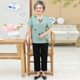 Mùa hè trung niên phụ nữ lớn tuổi của quần áo mẹ ngắn tay mỏng trang phục granny lỏng hai mảnh phù hợp với bà già quần áo hàng đầu