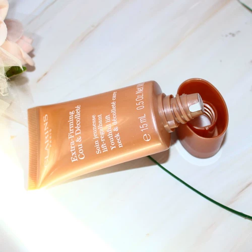 Clarins, эластичный разглаживающий осветляющий крем для шеи с экстрактом подсолнечника, 15 мл, против морщин, пробник