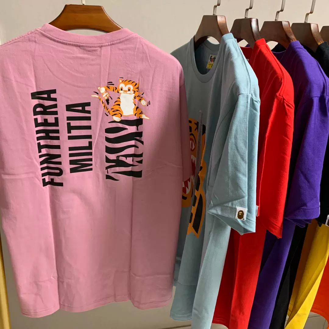 Оригинальная точка японский BAPE TIGER цвет тигровый приплив бренд летняя мужская и женская футболка с круглым вырезом с коротким рукавом
