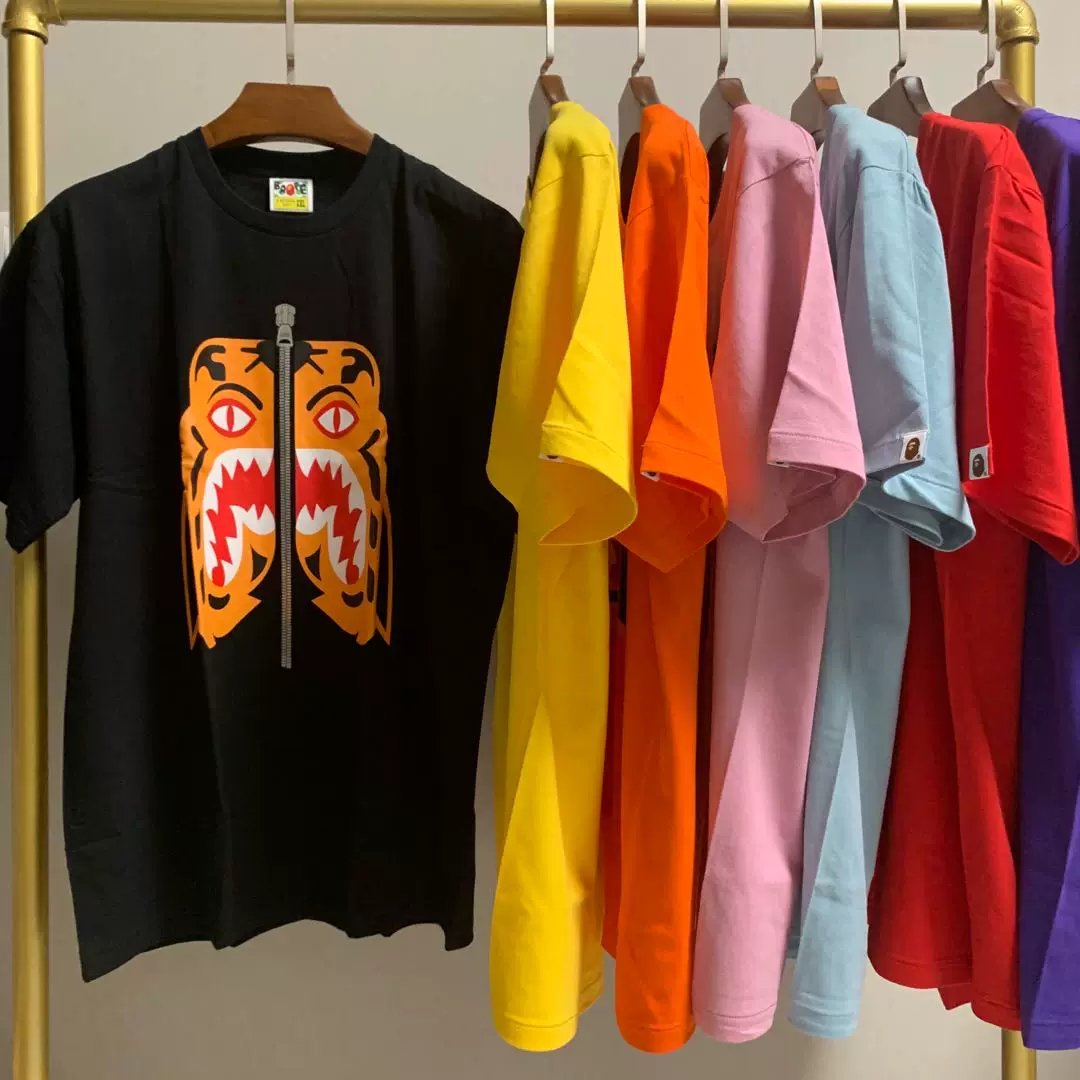 Оригинальная точка японский BAPE TIGER цвет тигровый приплив бренд летняя мужская и женская футболка с круглым вырезом с коротким рукавом