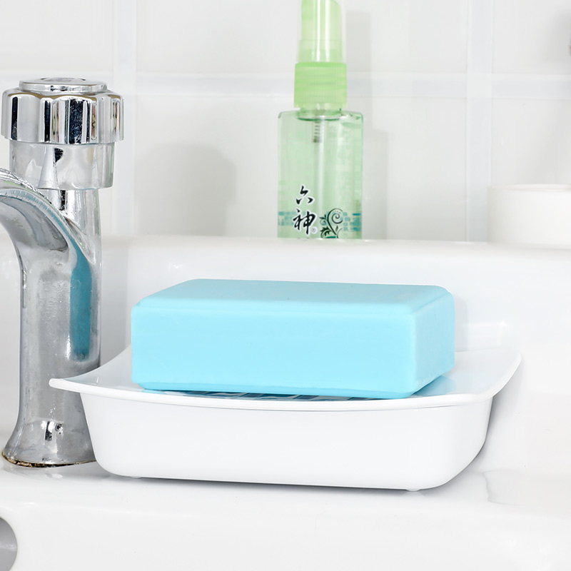 Japan imported soap box antibacterial asphalt double toilet large soap rack bathroom soap box free of punch