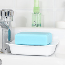 Japan imported soap box antibacterial asphalt double toilet large soap rack bathroom soap box free of punch