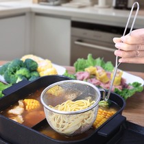 Japan imported ECHO leak Net hot pot leak net pot side colander stainless steel filter with handle hot vegetable net