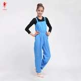 红舞鞋 Детская спортивная одежда, комбинезон, штаны для отдыха, свободный крой, эффект подтяжки