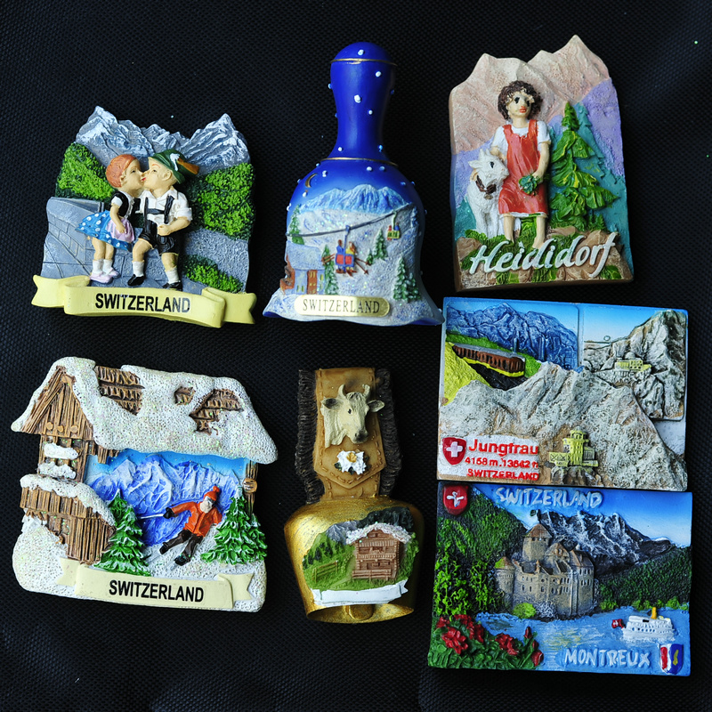 Jingle hall Belgium Austria Germany Three-dimensional refrigerator paste magnet Strong magnetic resin Swiss big Cuckoo clock NEW