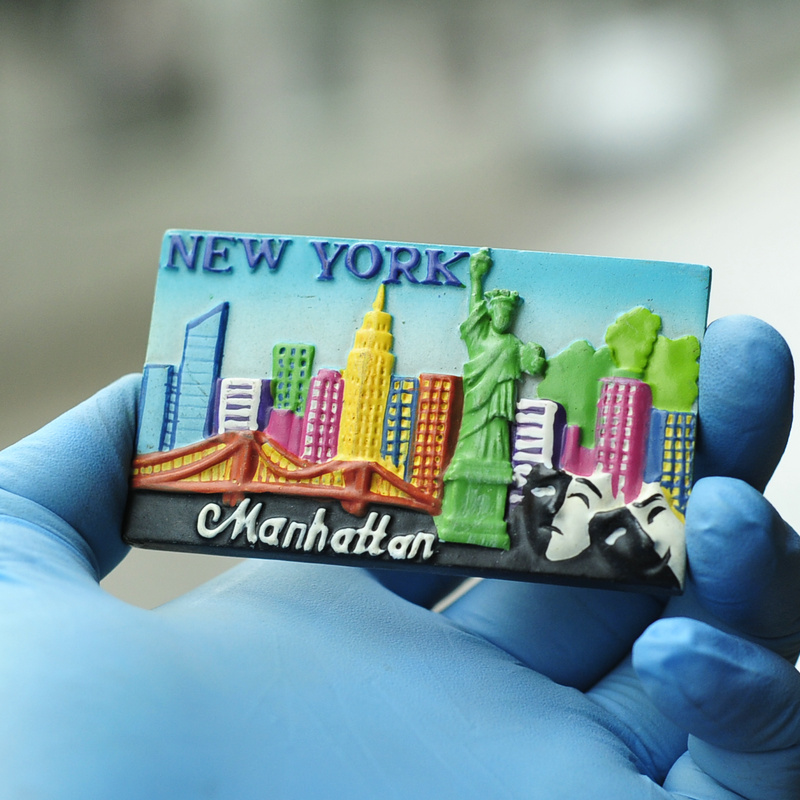 USA New York Eastern Europe Poland ham Russian resin creative fridge with magnet Universal tourist souvenirs