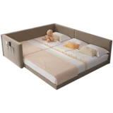 Семейная кровать второго ребенка, семья третьего ребенка, кровать с четырьмя детьми, супер большие 4 человека, современная простой простая бархатная кровать Tatami