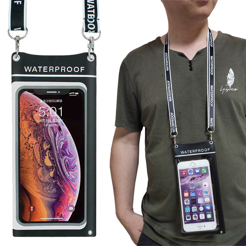 Universal sealing mobile phone waterproof bag diving cover protection shell touch screen swimming and rain protection cover outside sending special rider Huawei