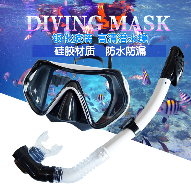New Adult Diving Mirror Snorkeling Triple Treasure Suit Silicone half full dry Straw Swimming Glasses Mask Equipped