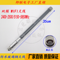 2 4G5 8G dual frequency antenna WIFI antenna N head outdoor waterproof GRP gain 6DB antenna 35CM