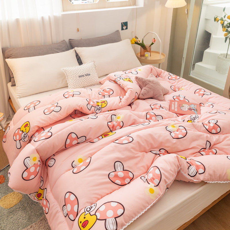 Autumn Winter Warm All Cotton Pure Cotton Thickened Quilt Core Spring Autumn Quilt By Winter Quilt Cartoon Printed Student Single Double Quilt