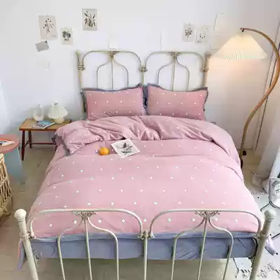 Autumn and winter short velvet European thickened crystal velvet Milk velvet 220*240 quilt cover bed single bedding four-piece set
