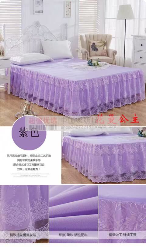 Đặc biệt giường công chúa màu rắn ren giường ngủ bọc giường giường ren 笠 mùa hè Simmons nệm bảo vệ pad tìm mua ga phủ giường spa