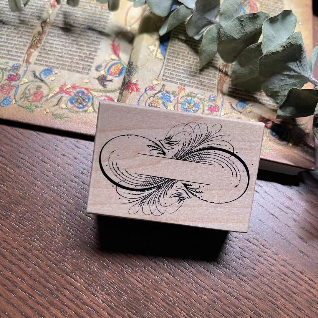 Spot Feather in1 Products Original Handbook Seal Maple Seal Red Rubber Leather Retro Wood Seal Seal