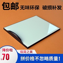 Cabinet door custom-made tempered glass invisible crystal steel door panel custom overall kitchen diamond door custom-made modern and simple