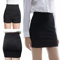 Summer thin Korean uniform work group black professional skirt Elastic skirt Anti-light bag hip step formal bag