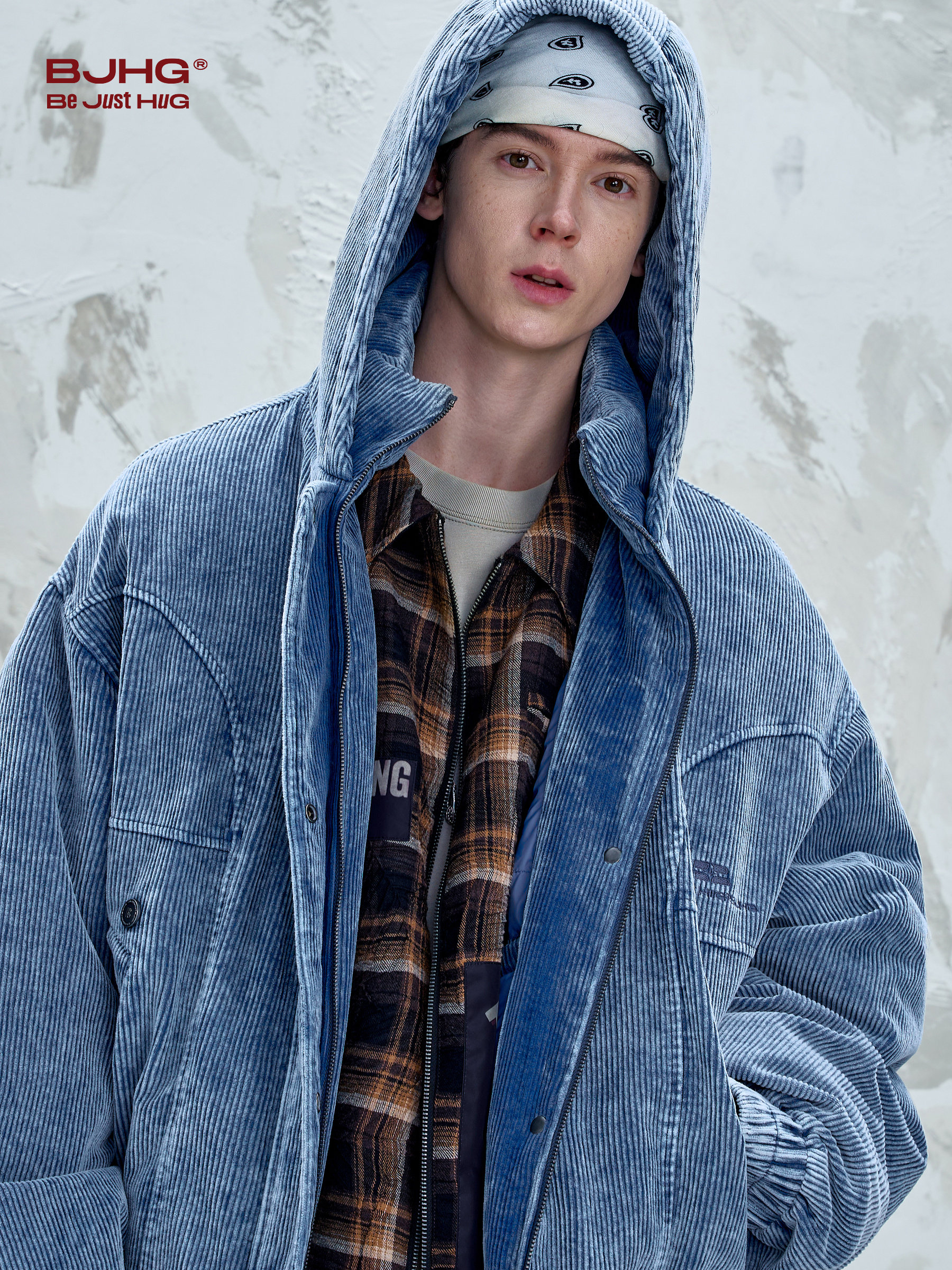 Bjhg Reckless Corduroy down Jacket Men's Winter Retro Barn Style American down Jacket Men's Coat