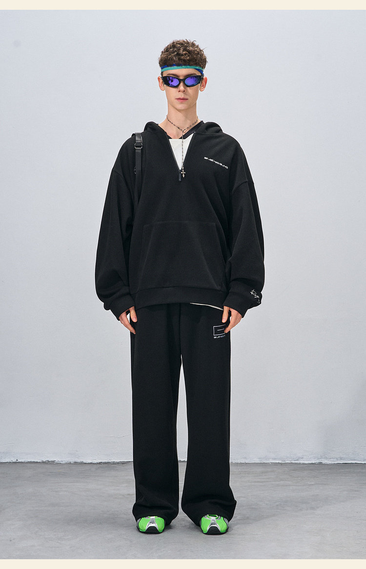 BJHG Corduroy Half-Zip Hoodie