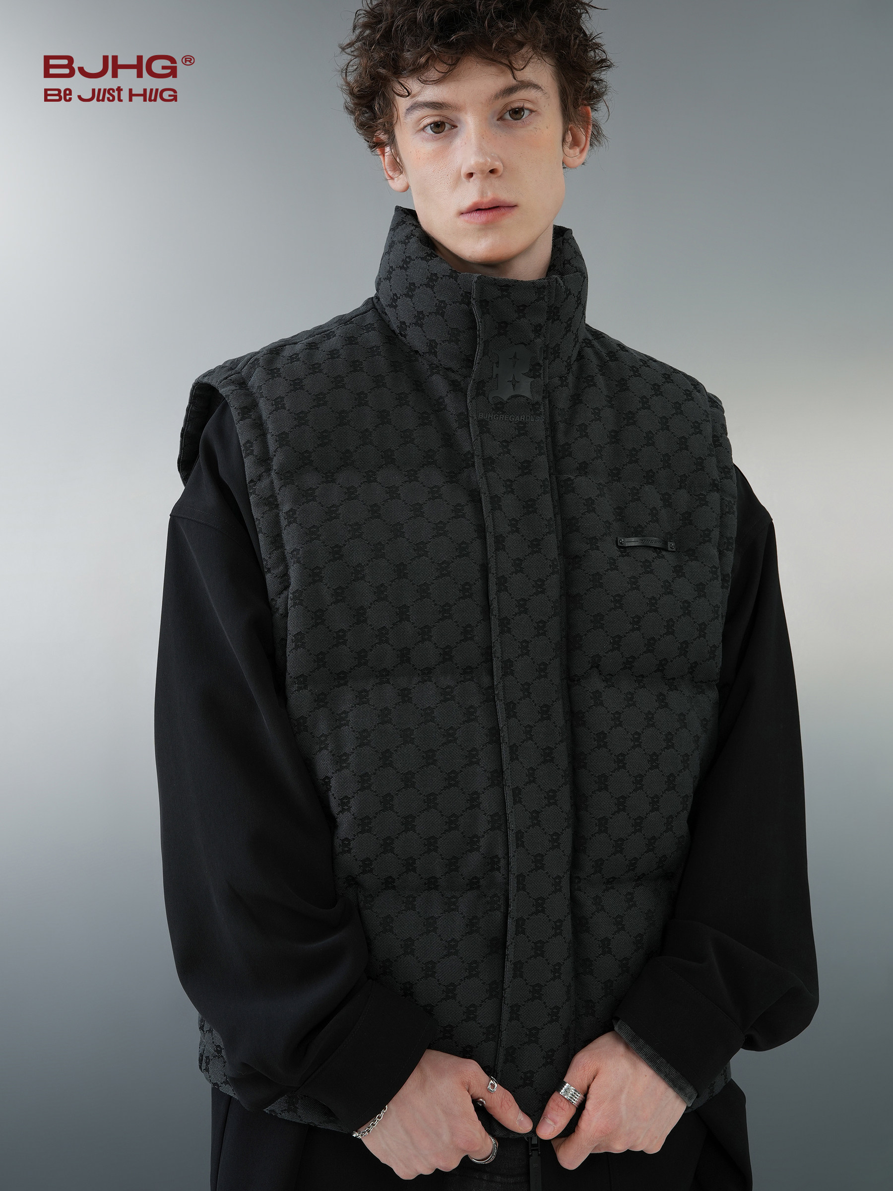 Bjhg Reckless American-Style Vintage down Vest Jacket for Men, Winter Layering Old Money Style down Jacket