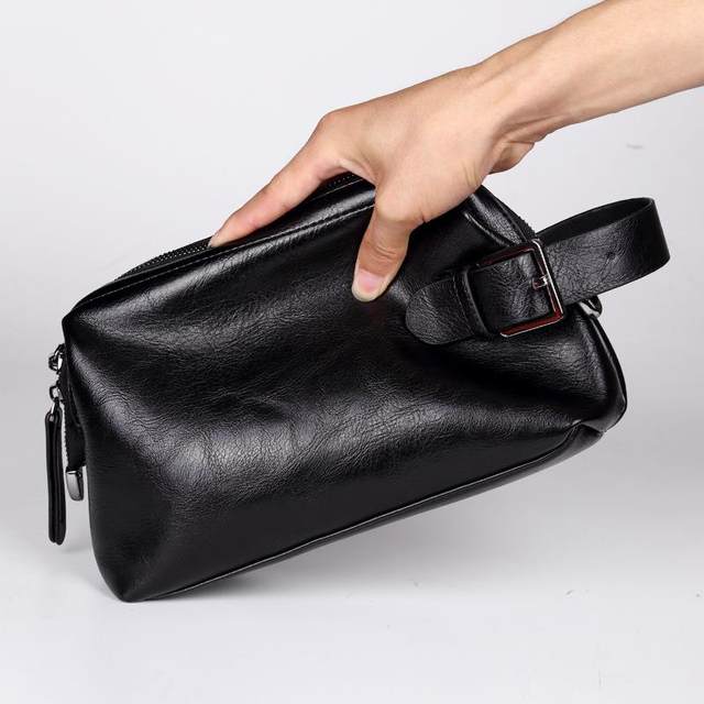 Casual clutch bag, men's business official clutch bag, pu leather bag, Korean style trendy men's clutch bag, mobile phone bag, small bag