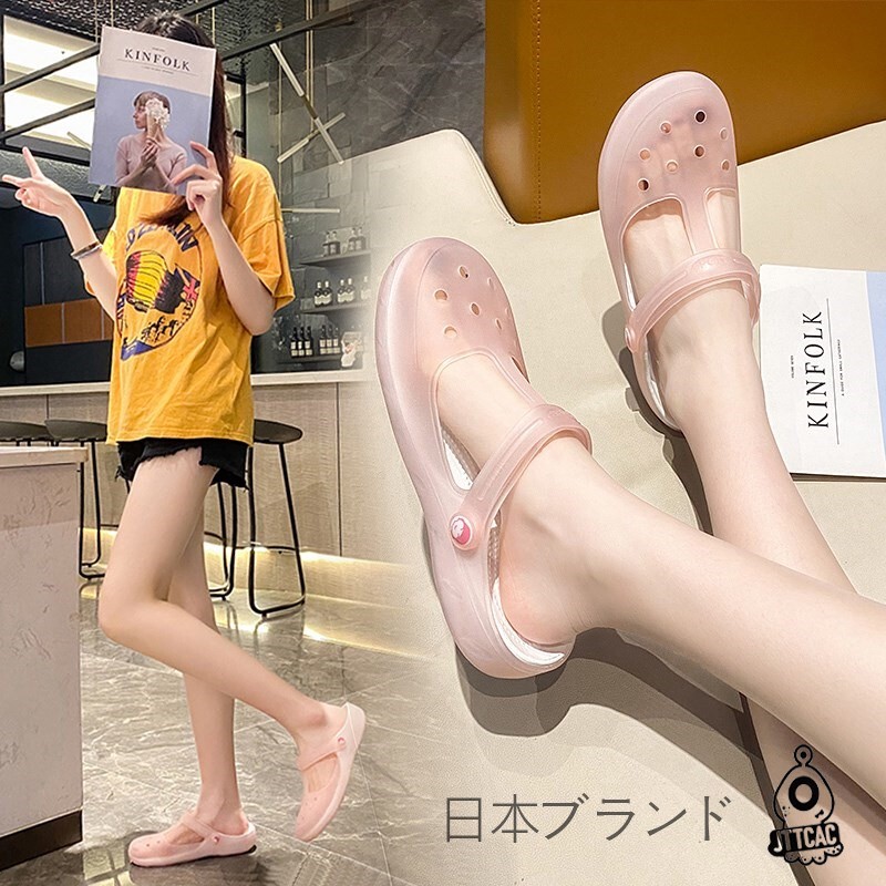 Japanese Jt Sandals Mary Jane Clogs Women's Outdoor Summer Non-Slip Thick-Soled Slippers Closed-Toe Soft-Soled Sandals Beach Japanese Jt Sandals Mary Jane Clogs Women's Outdoor Summer Non-Slip Thick-Soled Slippers Closed-Toe Soft-Soled Sandals Beach