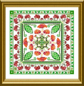 Chatelaine Designs CD Beaded Toadstool Tile Original layout Paper A3 color