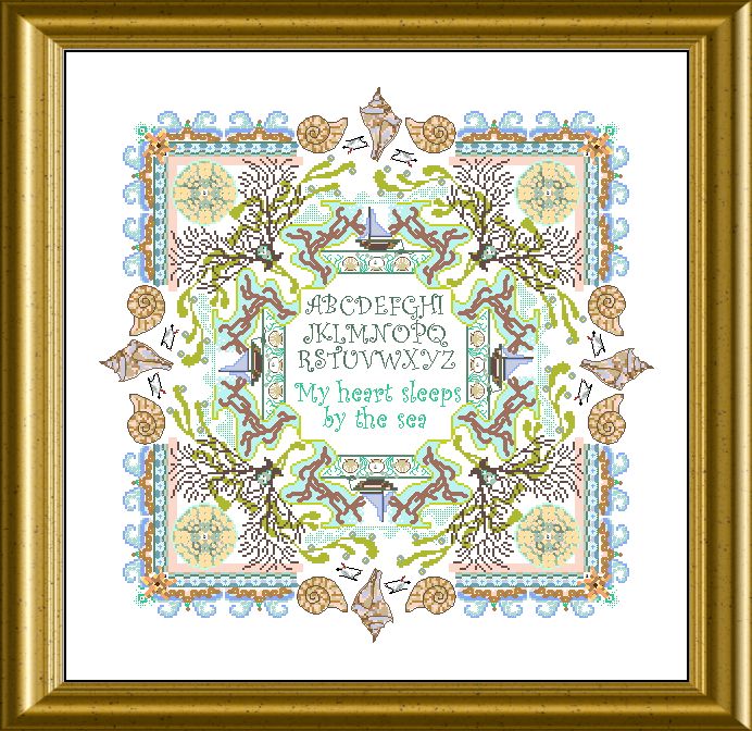 Chatelaine Designns Seaside Mandala Mystery original drawings A3 color beat