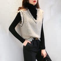 Sandro Fashiong French small fragrant vest 2021 new tweed sleeveless vest horse clip