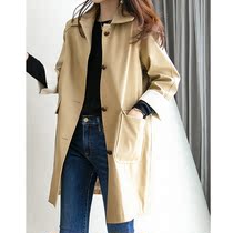 Sandro Fashiong windbreaker women 2021 autumn and winter New loose temperament medium long small man coat