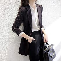 ROUJE POWER blazer womens 2021 New slim slim slim button long small suit top