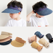 Children hat Summer boy grass hat empytop hat Large eave sun hat sunhat sunhat girl child baby sun hat