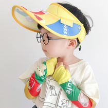 Summer children hat boy girl sun hat sunscreen sun hat Korean version large brim baby empty top kid cool hat