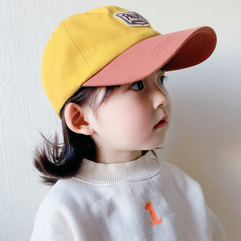 Children's hats spring and autumn boys and girls peaked caps all-match casual sunshade sunscreen baseball caps summer Korean version tide