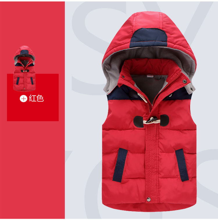 Áo vest bé trai cotton mùa đông 2 áo vest trẻ em 3 áo vest bé 4 cộng nhung dày 5 áo vest bé trai ấm áp 6 tuổi 7 quần áo trẻ em hàn quốc